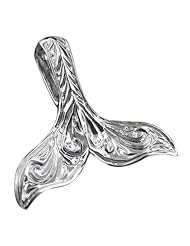 925 Silver Hand Engraved Whale Tail Pendant Hawaiian Silver Jewelry
