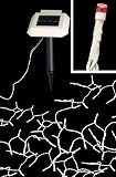 Set of 200 Wide Angle LED Multi Solar Powered Christmas Lights - White Wire
