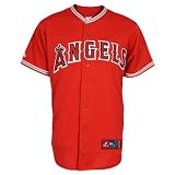 MLB Youth Los Angeles Angels Of Anaheim Kendry Morales Scarlet Alternate Short Sleeve 6 Button Synthetic Replica Baseball Jersey Spring 2011  (Scarlet, Large)