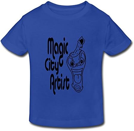 Magic City Artist Spray Can Man Short Tshirts Print RoyalBlue For Kids Fashion