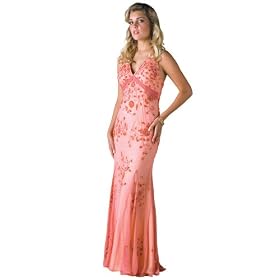 Formal Evening Gown. Silk Beaded Tank Dress for Prom, Party, Wedding by Sean Collection 