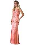 Formal Evening Gown. Silk Beaded Tank Dress for Prom, Party, Wedding by Sean Collection (50114)