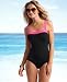 Jantzen Swimsuit, Color Block One Piece Rose Violet 8