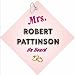 MRS Robert Pattinson CAR SIGN with Sucker