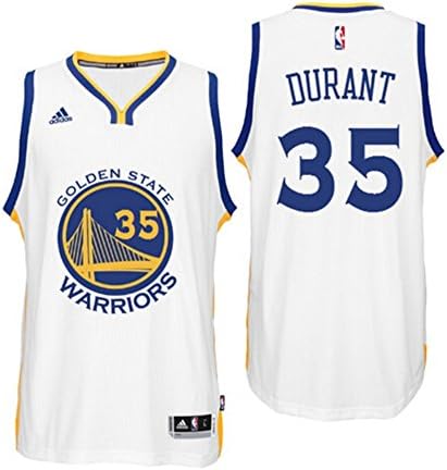 Mens Kevin Durant #35 Warriors Player Jerseys White (M)