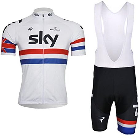 Esen Summer Men Short Sleeve Cycling Jersey Shirts XTMD-015 (Jersey+Bid Short, Large)