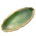 Green Leaf Oval Porcelain Serving Tray