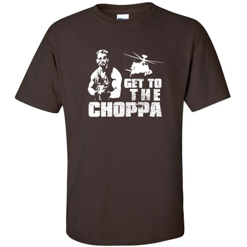Get to the Choppa Funny Arnold Predator VINTAGE 80S MENS T-SHIRT
