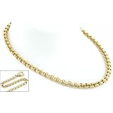 14k Yellow Gold Rolo Chain Necklace 17