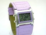 Ladies Lilac Multi Function Retro Watch by Reflex with Digital Display and Wide Cuff Strap (Retro 5L)
