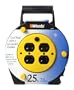 Woods 4907 25-Foot 4-Outlets Extension Cord Reel and Circuit Breaker