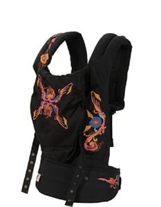 Ergo Organic Carrier- Black/embroidery