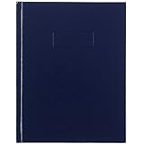 Rediform Business Notebook with Cover, College Rule, 9.25 x 7.25 Inches, Blue, 192 Page Pad (A982)