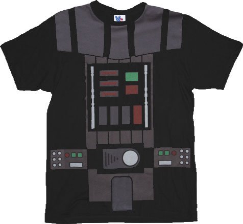  Junk Food Star Wars Darth Vader Costume Washed Black Adult T-shirt Tee