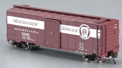 Bachmann Industries Inc. AAR 40' Steel Box Car PRR Merchandise Service - N Scale
