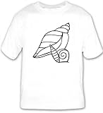 T-shirt with shell, "black and white", Japan, snail, mollusk, marine, invertebrate, Asia