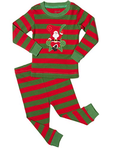Leveret Santa Christmas 2 Piece Children Pajama 100% Cotton (Size 6M-14 Years)