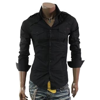 Doublju Mens Casual Shoulder Strap Shirts (CXJL) Doublju Mens Casual Shoulder Strap Shirts (CXJL)