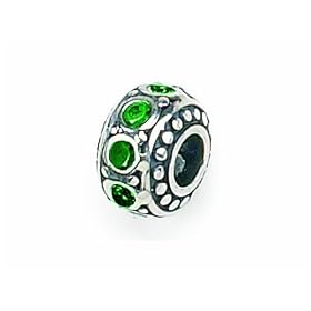Zable(tm) Sterling Silver Crystal Birthstone May Bead Charm by Finejewelers