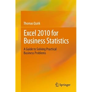 41QdJSooWBL. SL500 AA300  Excel 2010 for Business Statistics: A Guide to Solving Practical Business Problems 