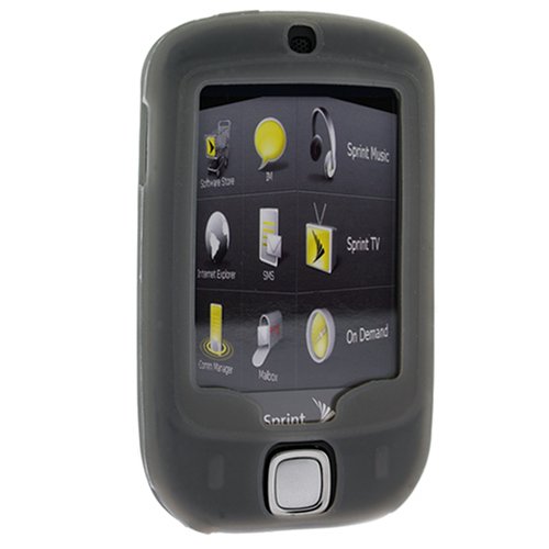 HTC Touch P3450 Smartphone Accessory Bundle Kit - Smoke Flexible Soft Silicone Skin Case + Premium Clear Reusable LCD Screen & Body Protector with Lint Cleaning Cloth By Ikross