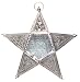 Antiqued Tin Star with Etched Glass Tea Light Christmas Ornament 8