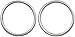 Forbidden Body Jewelry Pair of 2 Rings: 16g 1/2 Inch Surgical Steel Seamless Segment Hoop Rings