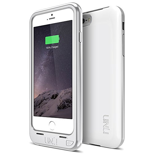 iPhone 6S Battery Case, iPhone 6 Battery Case [Ultra Thin] - UNU DX-Free 2400mAh iPhone 6/6S Battery Case 4.7 inch [White/Silver] - MFI Certified