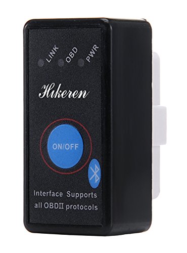 OBD2,Hikeren Mini Bluetooth OBD2 with POWER SWITCH,OBD-II(V1.5) Automotive Diagnostics Scanner /Portable OBD2 Car Scan Tool for Android ONLY