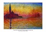 San Giorgio Maggiore Venice by Twilight, 1908 Claude Monet Art 50x70cm Art Print