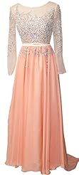 Chiffon/Satin/Tulle Cocktail Sheer Long Sleeves Evening Dress/Homecoming Dress/Prom Dress/Party Dress/Wedding Dress 