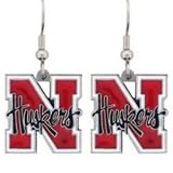 College Dangle Earrings - Nebraska Cornhuskers