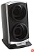 Diplomat Double Metallic Silver / Black Watch Winder with Built In IC Timer