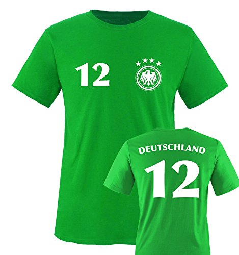 EM 2016 – TRIKOT – DEUTSCHLAND – 12 – Kinder T-Shirt – Grün / Weiss Gr. 152-164