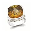 Bling Jewelry Designer Inspired Champagne CZ Cushion Cut Dotted Cocktail Ring