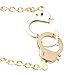 Spinningdaisy Gold Plated Handcuff Bracelet