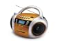 jWIN Dual Volt Portable MP3/CD Boombox with AM/FM Radio, SD/USB/MMC and Cassette Player (Orange)