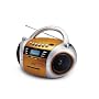 jWIN JXCD573ORG Portable MP3/CD Boombox with AM/FM Radio, Cassette Player and USB/SD/MMC (Orange)