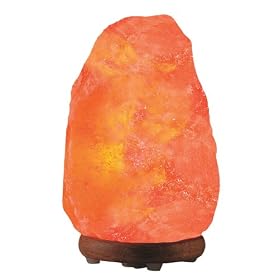 WBM 8-Inch Tall Himalayan Natural Crystal Salt Lamp 7-11-Pound with Bulb and Cord