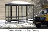 Smoker Shelter Dome Roof Four Sided With Left Front Opening 10' X 10'