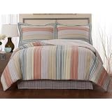 Retro Stripe Pastel King Quilt