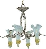 Amber Murano Glass Four Light Ceiling Lamp