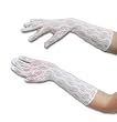 SALE Lace 8-Button Elbow length long Gloves in White, Ivory or Black