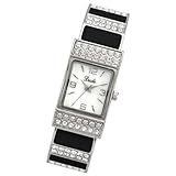 Dude ウォッチ(キラストーンバングル) BL749-SBK シルバー×ブラック レディス