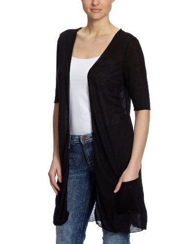 VERO MODA Damen Strickjacke, 10076521 Oklahoma Long Cardigan, Gr. 42 (XL), Schwarz (BLACK) Preisvergleich