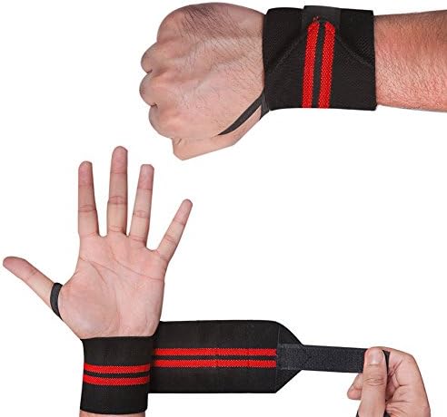 HamFire Weight Lifting Wrist Wraps Adjustable Training Wrist Straps Support Braces Belt Protector for Weightlifting Crossfit Powerlifting Bodybuilding, Set of 2