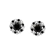 14K White Gold 1/2 ct. Black and White Diamond Earrings