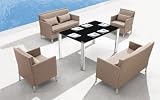 4pc Contemporary Modern Outdoor Fabric Sofa Set - ZO-ARU-S2