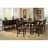 Montblanc 7 Piece Counter Height Dining Table Set in Multi-Step Merlot
