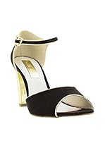 Lorena Carreras Sandalias Ribete (Negro)